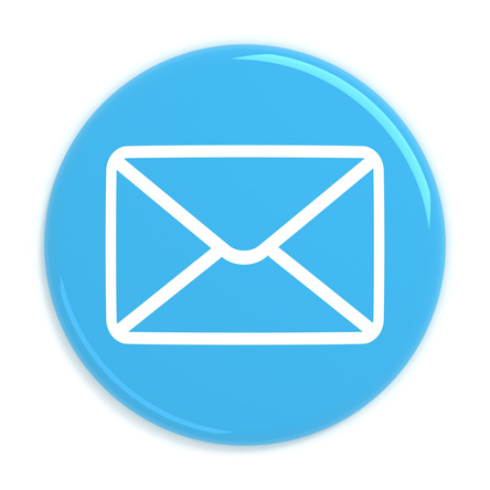 Email symbol button badge